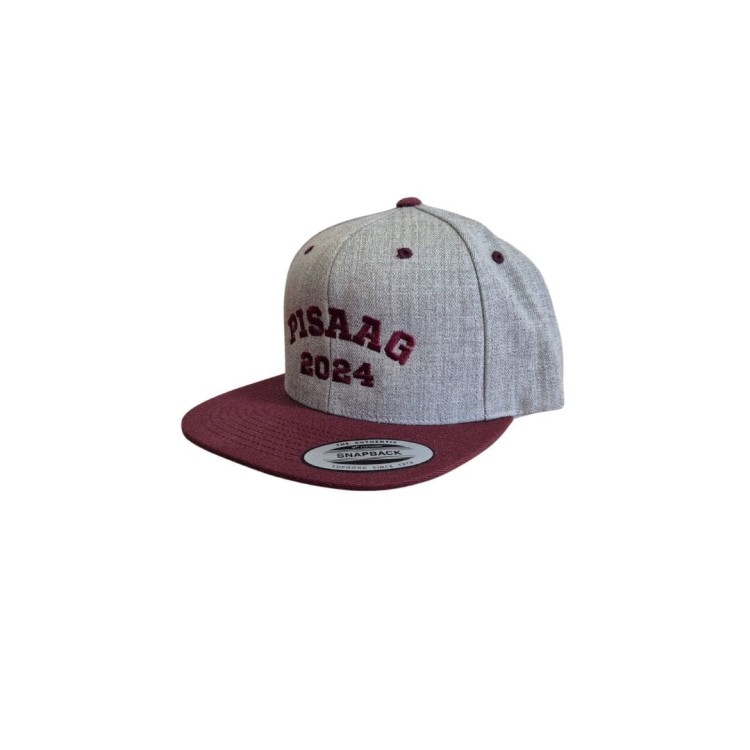 Czapka z daszkiem Pisaag Snapback, grey-maroon (2).jpg