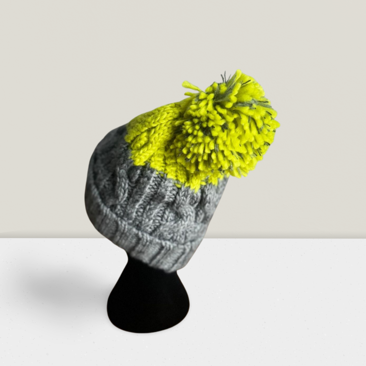 Czapka zimowa Pisaag unisex, light grey-citron (2).png
