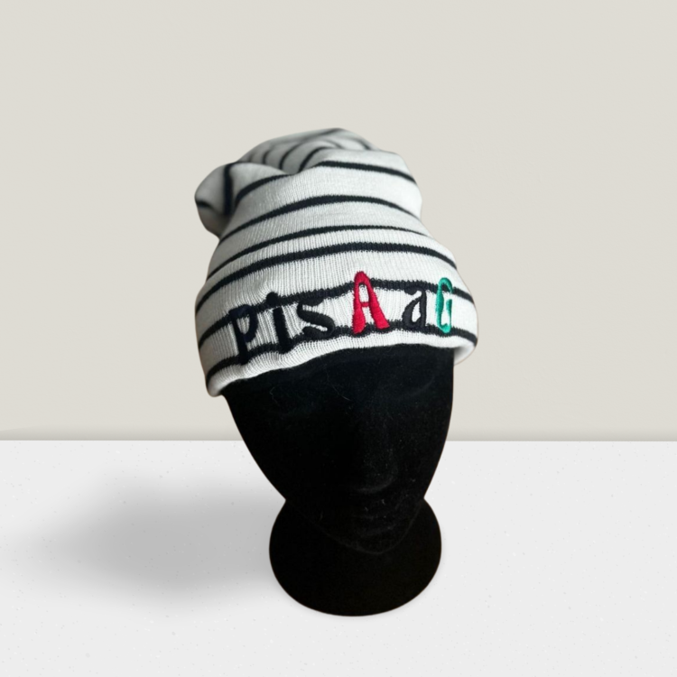 Czapka zimowa Pisaag Beanie, white-black (1).png