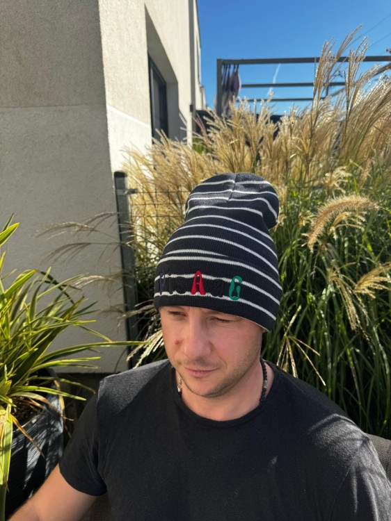 Czapka zimowa Pisaag Beanie, black-white (2).jpg